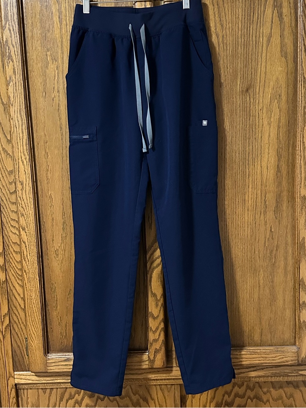 Figs Yola High-Rise Slim Scrub Pant Navy Blue Sz M Tall - Picture 5 of 14